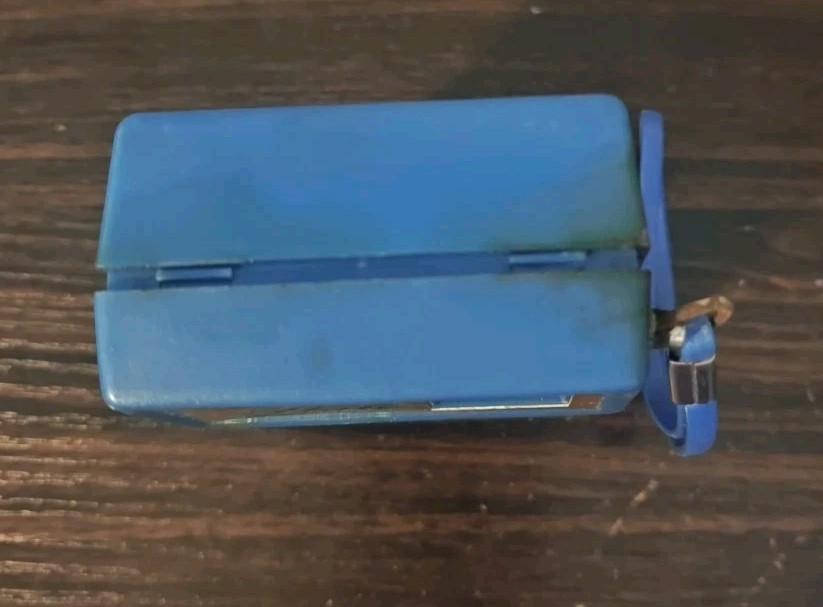 Vintage Kmart Solid Pocket AM Transistor Radio, Blue, Tested, Working