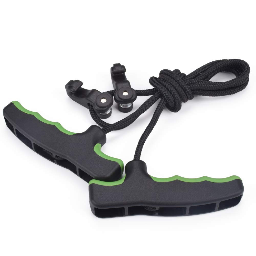 Crossbow Cocking Device Double Handle Crossbows Rope Black Rope(Extra Handle)