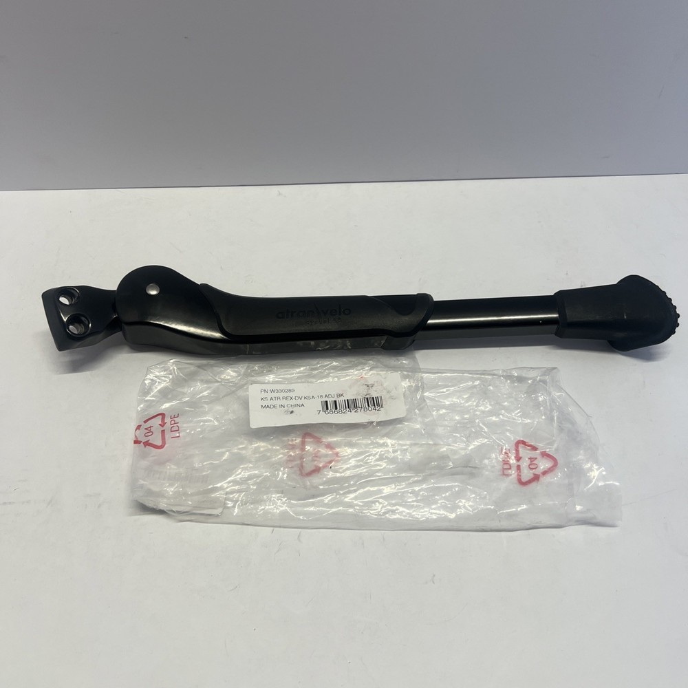 Kickstand Atran Velo Cyclelab Direct Mount 18” Adjustable Threaded Black