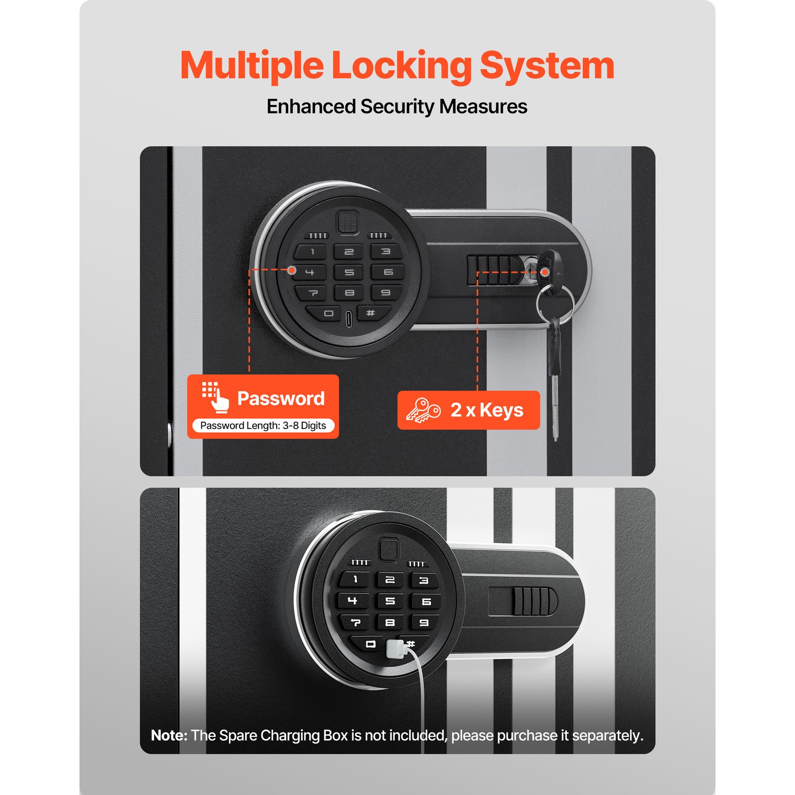 Uimoso 4-Gun Safe Cabinet for Rifles and Pistols with Key and Digital Lock