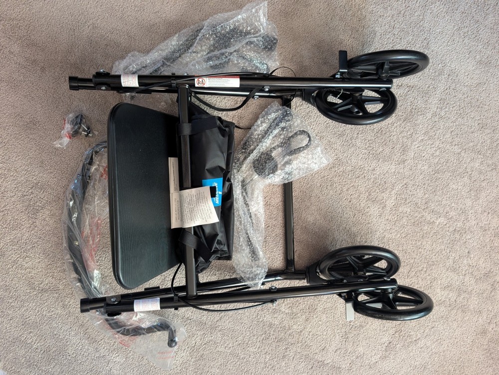 Medline Basic Steel Rollators with 6" Wheels - Black See Description