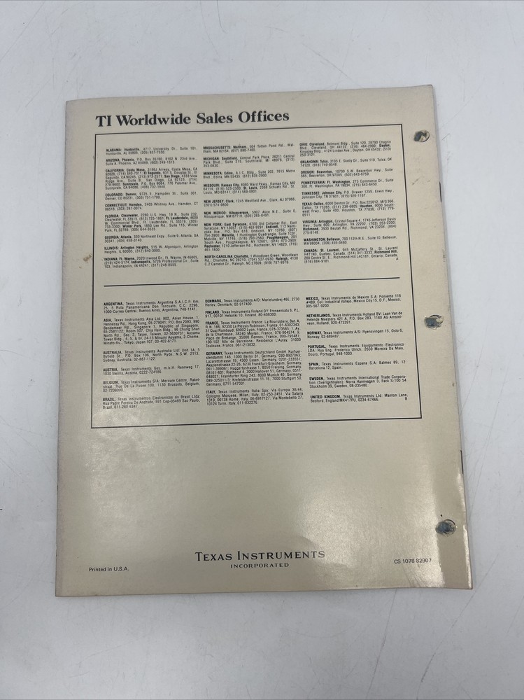 1978 Rare Microwave Components Master Selection Guide From Texas Instruments TI
