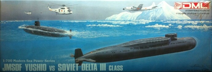 DRAGON 7003 1:700 scale JMSDF YUSHIO VS SOVIET DELTA III CLASS Plastic model kit