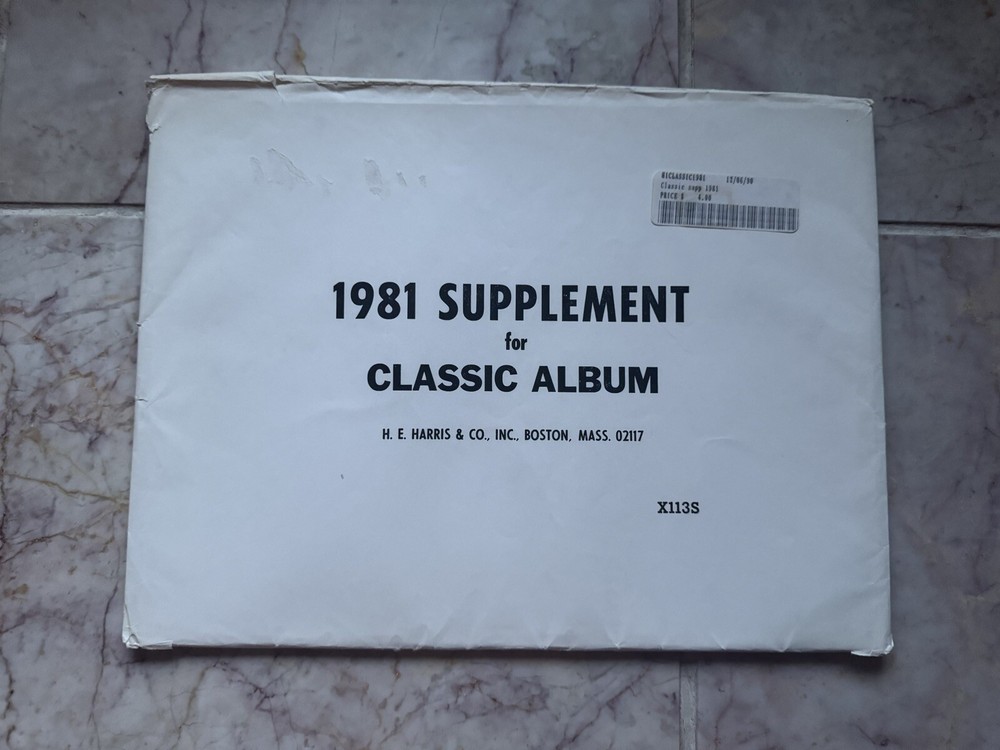 Harris 1981 Supplement for United States Classic Album X113S New!