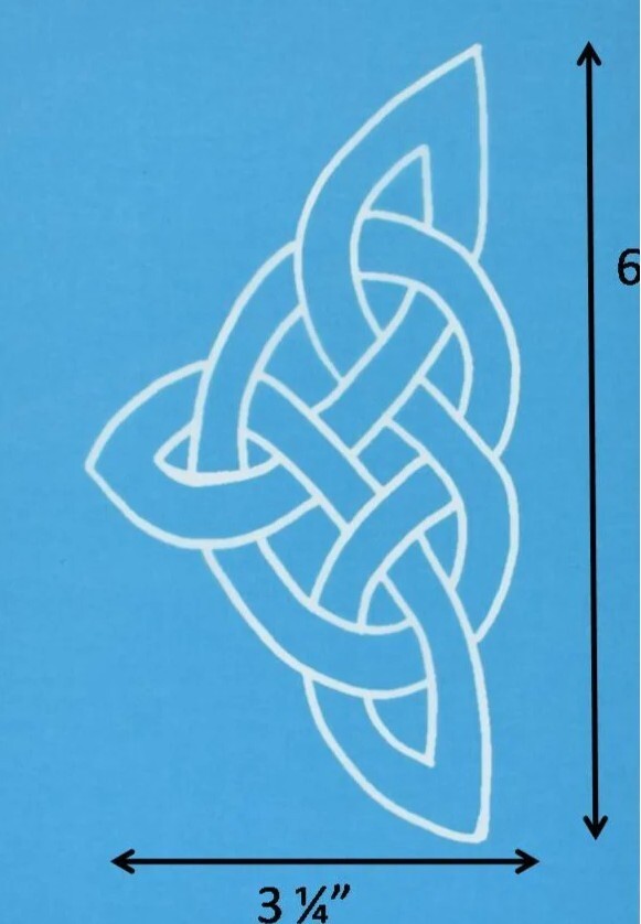 Full Line Stencil #30433 Celtic Triangle Reusable Sealed Quilting