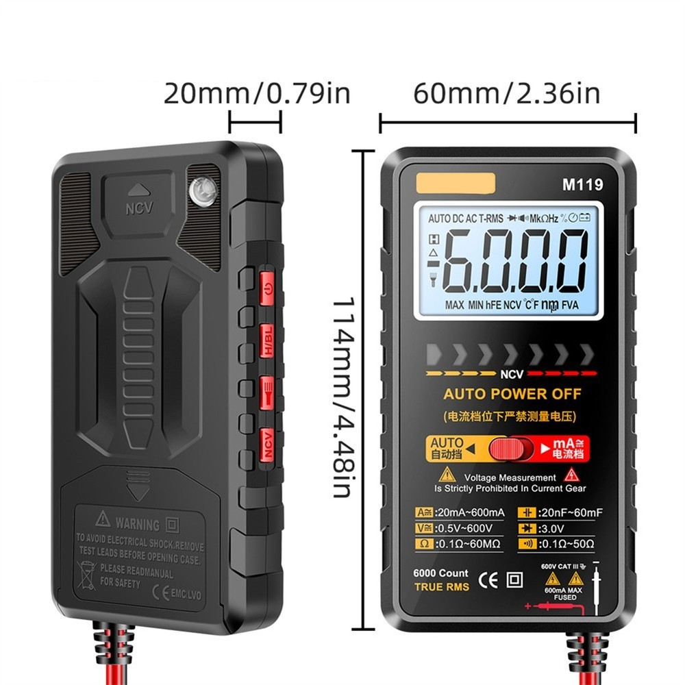 Essential M119 Digital Multimeter 6000 Count for Technicians and Students