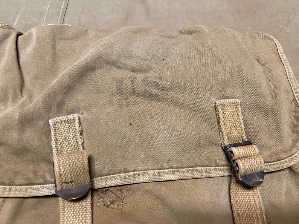 ORIGINAL WWII US AIRBORNE PARATROOPER M1936 MUSETTE JUMP BAG-OD#3