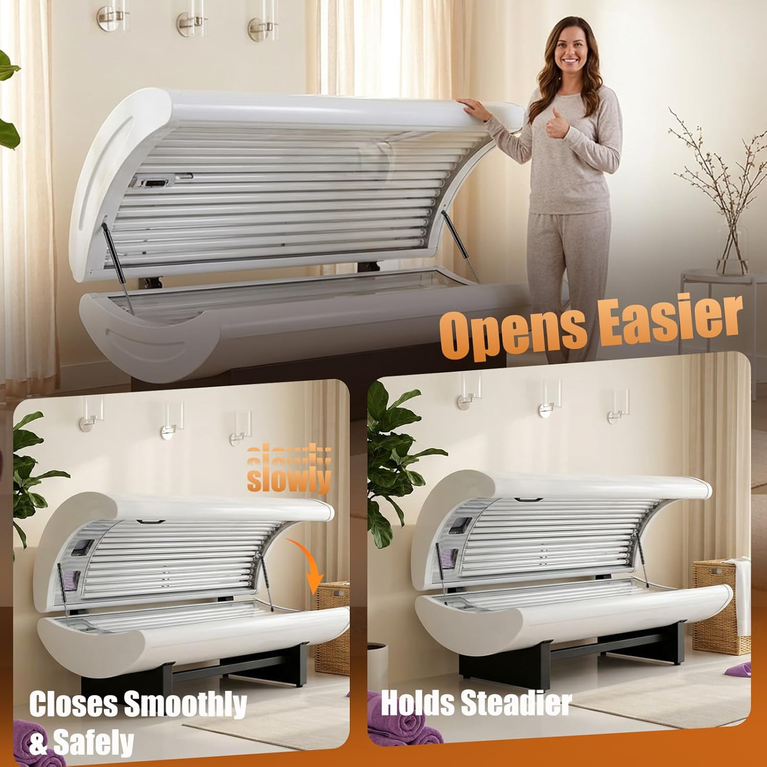 20 Inch 60Lb Gas Struts for Tanning Bed & RV Bed (Weight: 48–66Lb), OEM# 4450, C