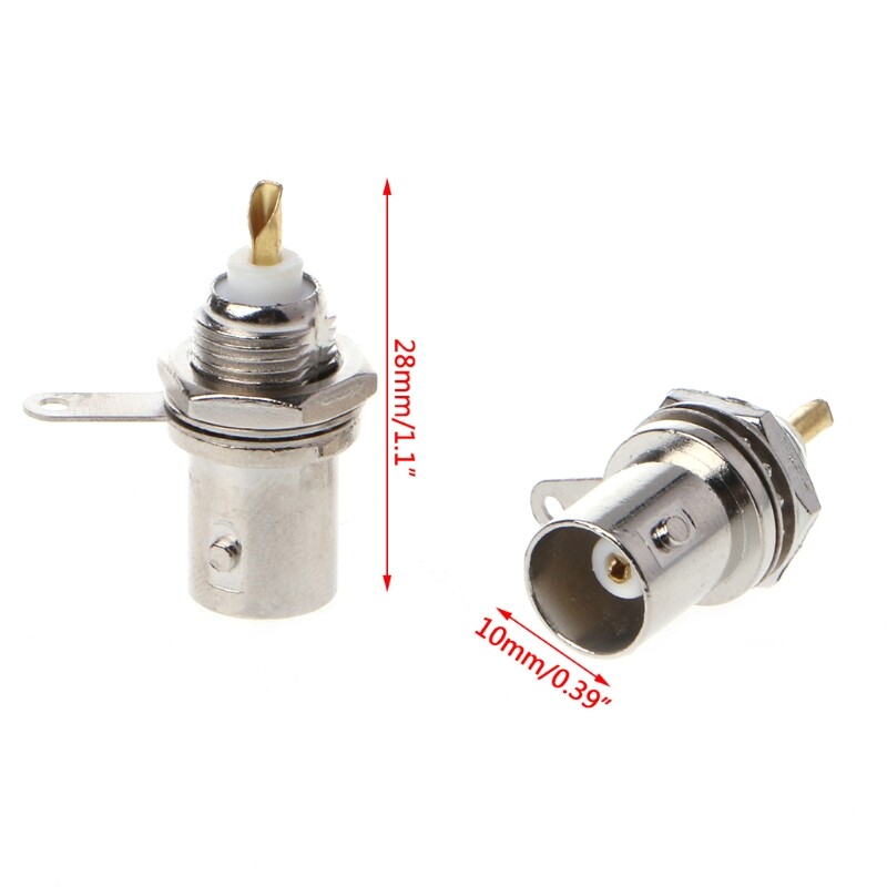20 Pcs BNC Female Connectors Panel Chassis Mount Accessories