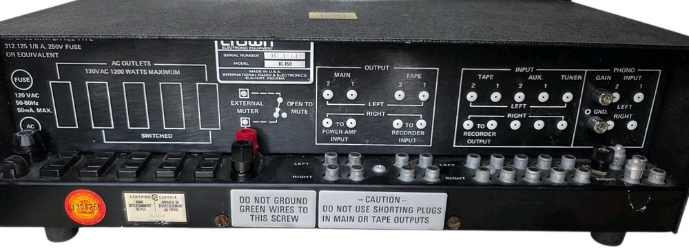 Crown IC-150 Integrated Circuit Stereo Console Preamplifier