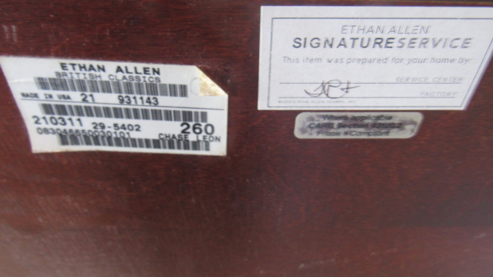 Ethan Allen British Classics Chest Dresser Designer Cherry
