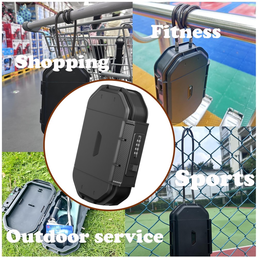 Portable Safe Box with Combination Lock and Waterproof Design