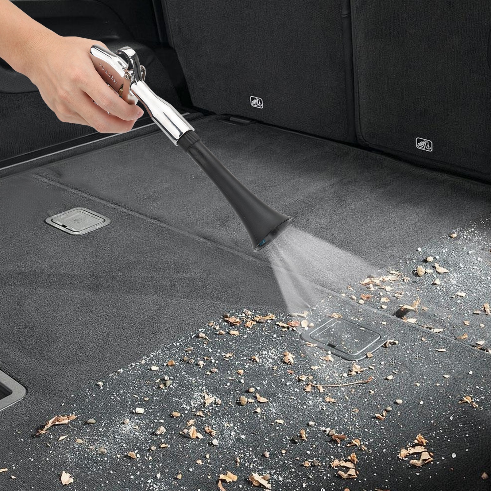 3PCS High-Pressure Car Cleaning Gun Tornado Air Blow Tool 360° Rotating 1/4" NPT