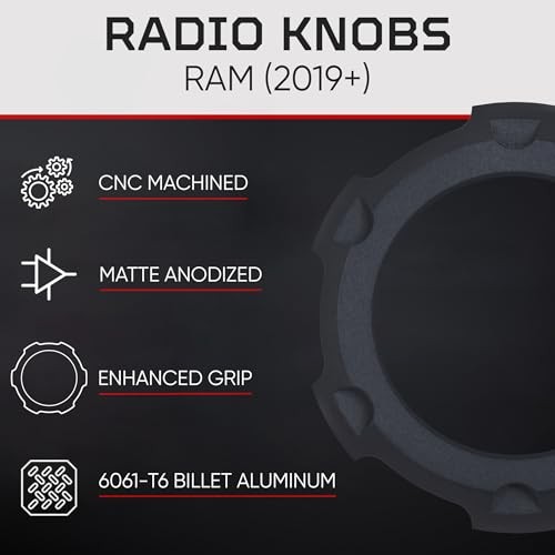 Radio Knobs Compatible with 2019–2025 RAM Trucks (12.0" Touchscreen Only) |
