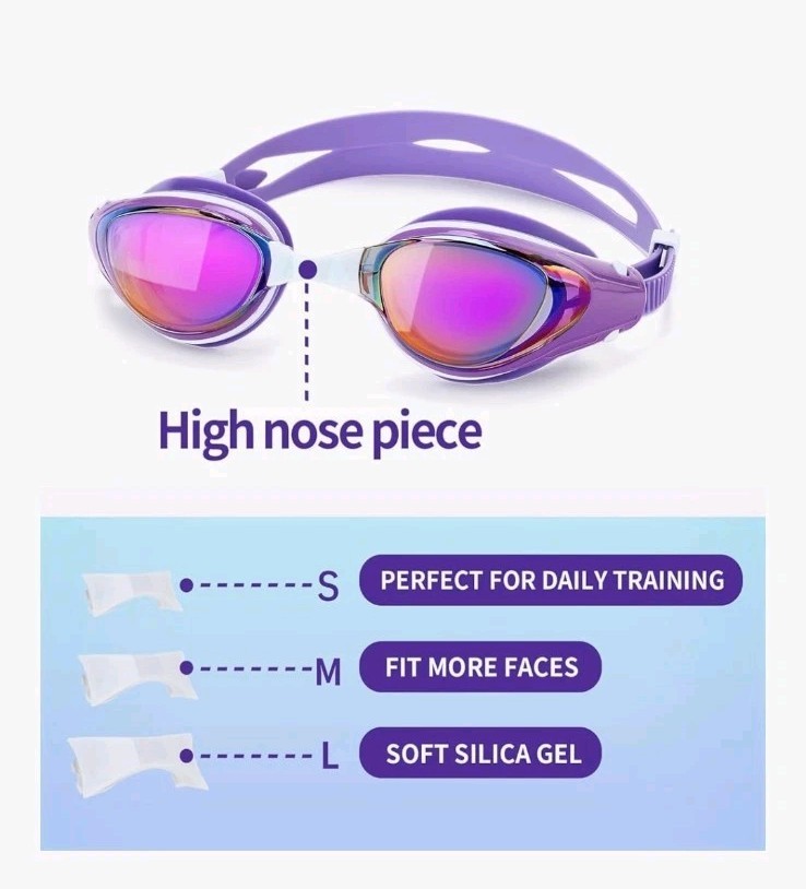 Nearsighted Swim Goggles - Purple