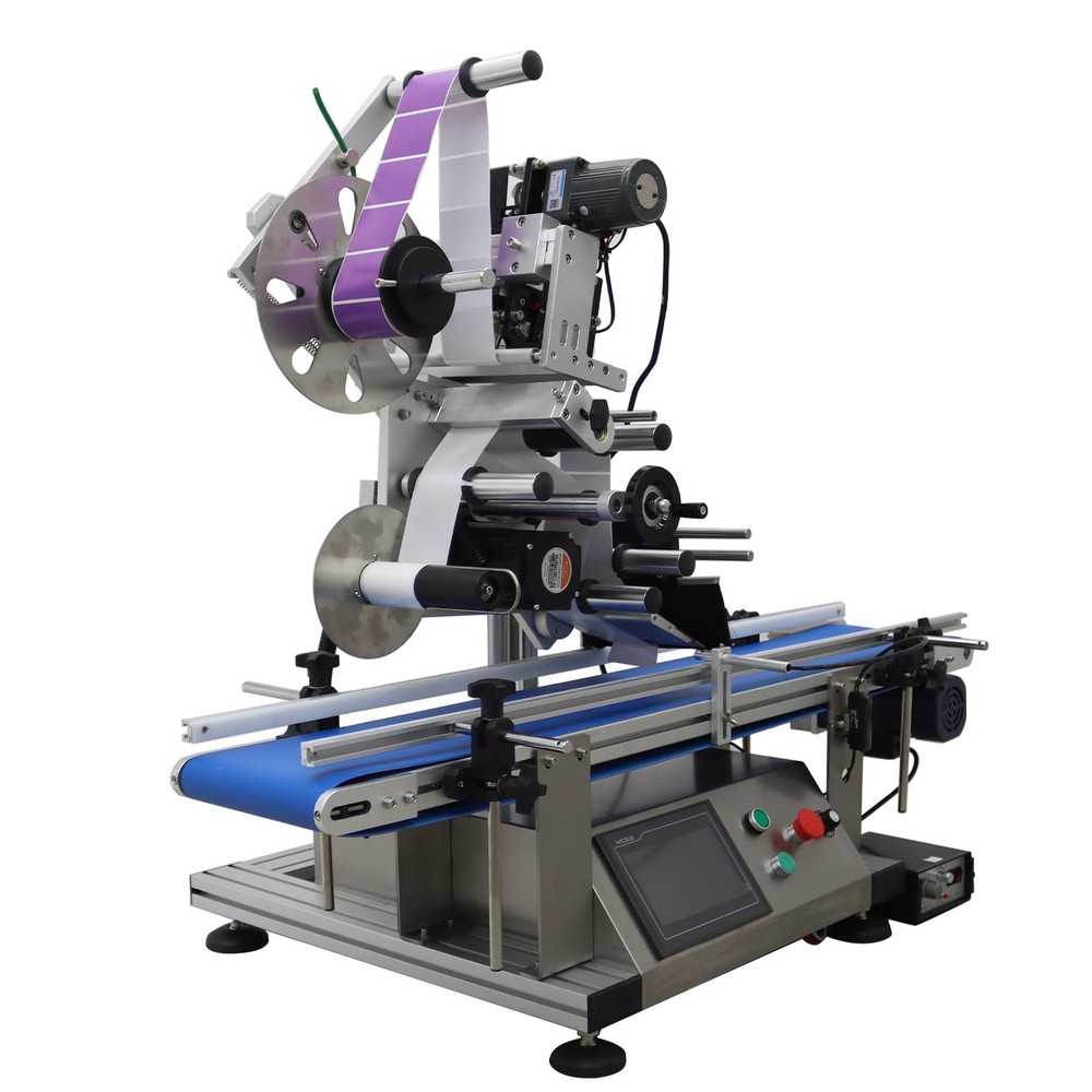 Automatic Desktop Conveyor Table Plate Coding Labeling Machine 25-50PCS/min 800W