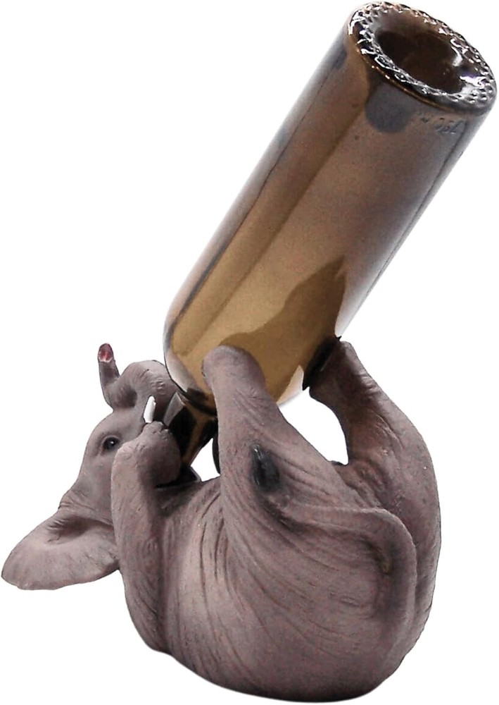 Elephant Wine Bottle Holder, 10.5 Inches