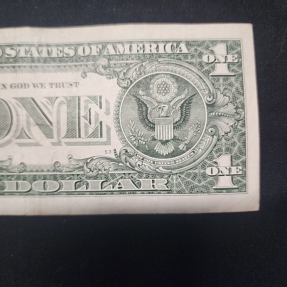 2017A $1 One Dollar Bill Error Misaligned Miscut paper money