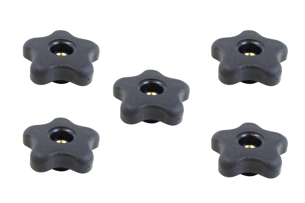 5 Pack 5/16"-18 5 Star Knobs, Threaded Clamping Knobs for T Track & Table Saw...