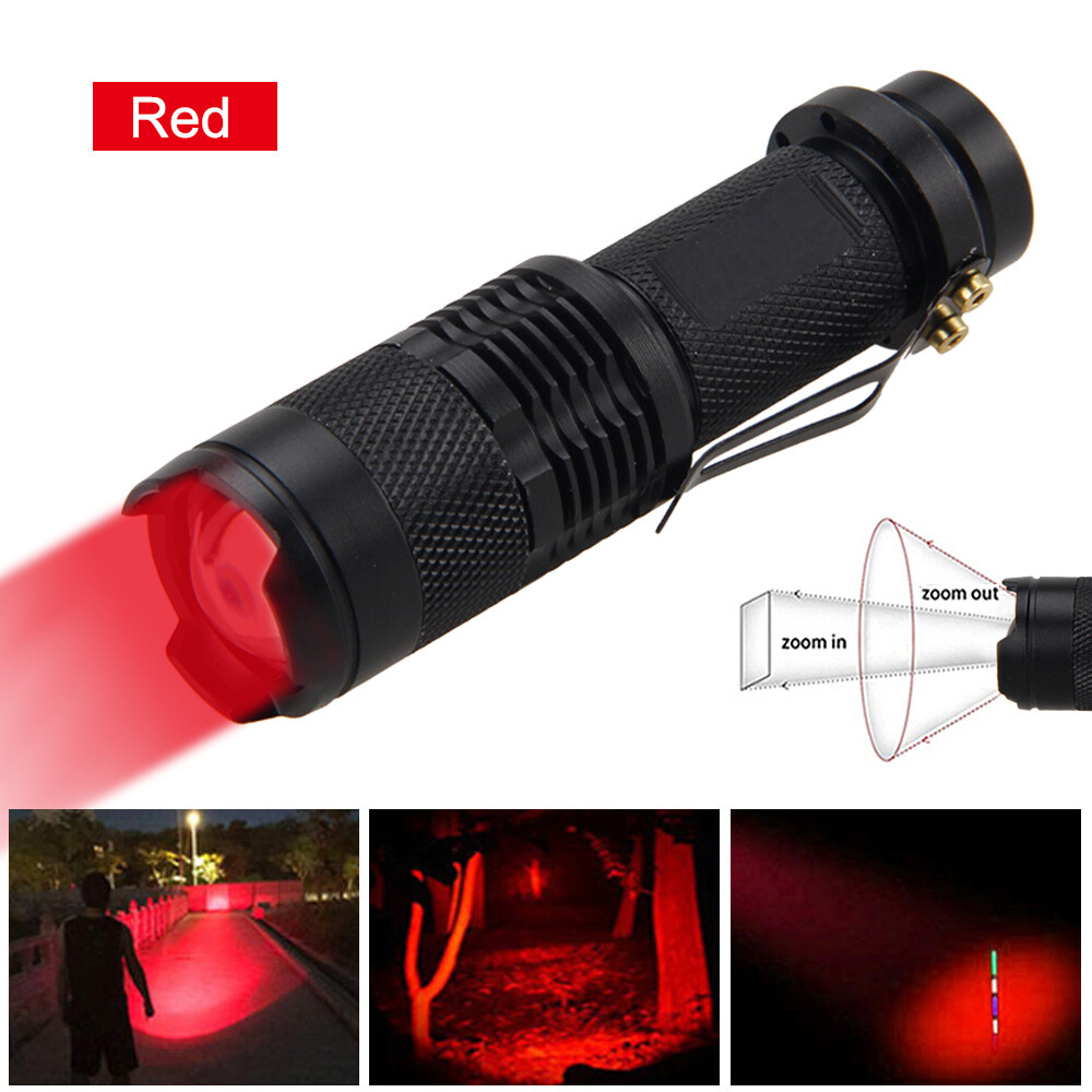 2Pack Red Led Flashlight Powerful Single Mode Red Light Torch For Astronomy