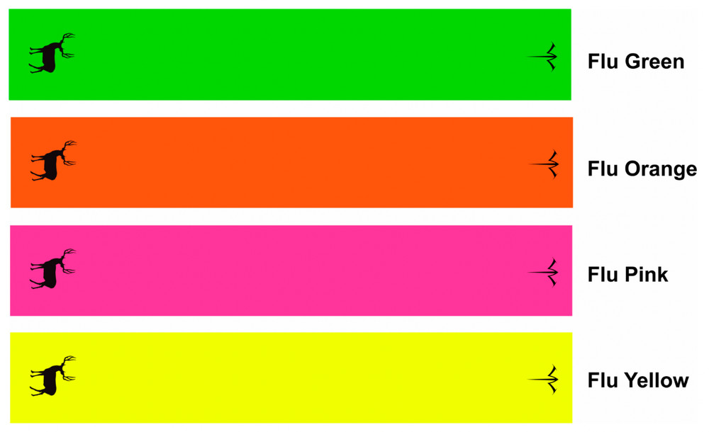 White Water Archery Solid Fluorescent Neon Mule Deer Silhouette Arrow Wraps 15pc