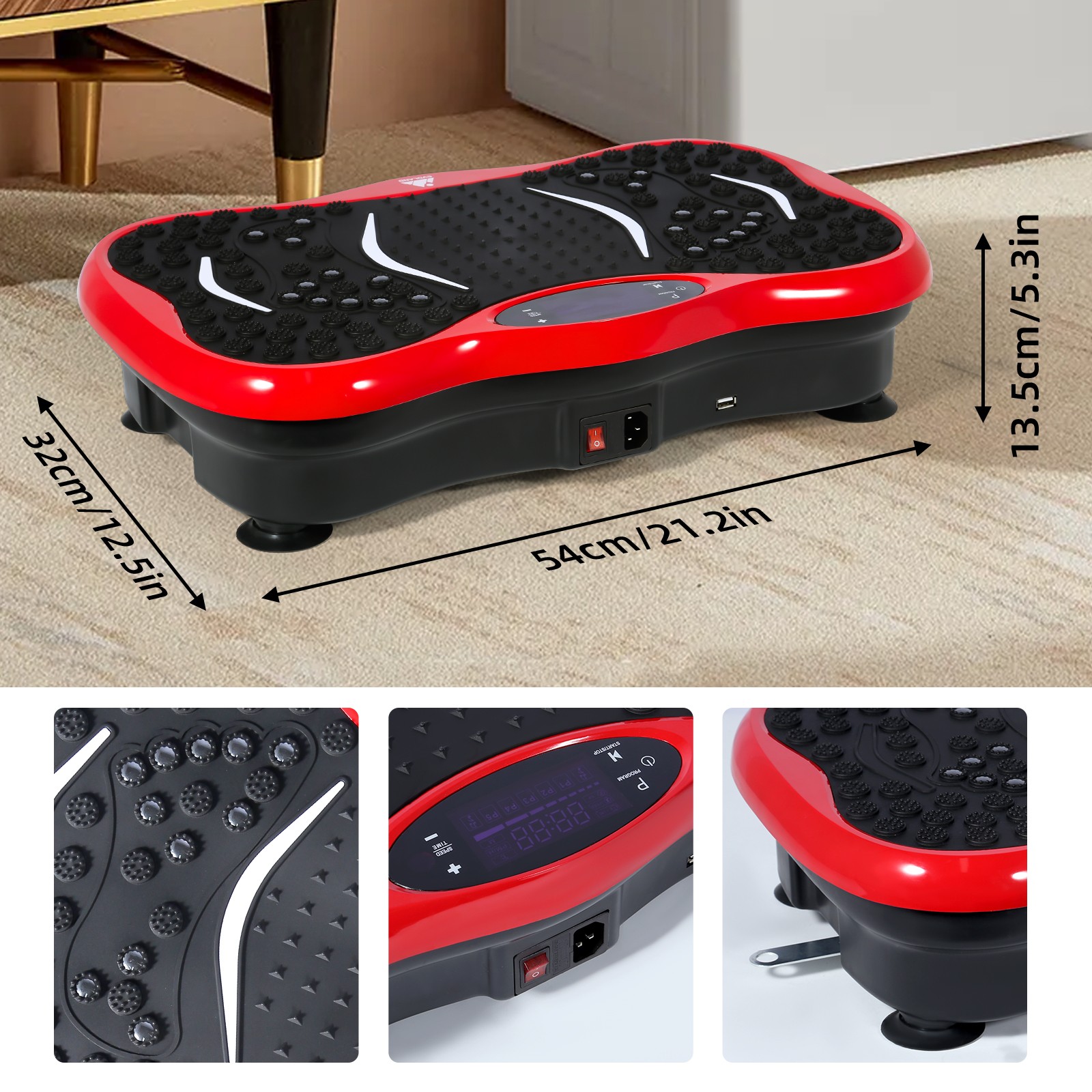 Vibration Plate – Full Body Workout & Weight Loss Machine for Home，330lbs