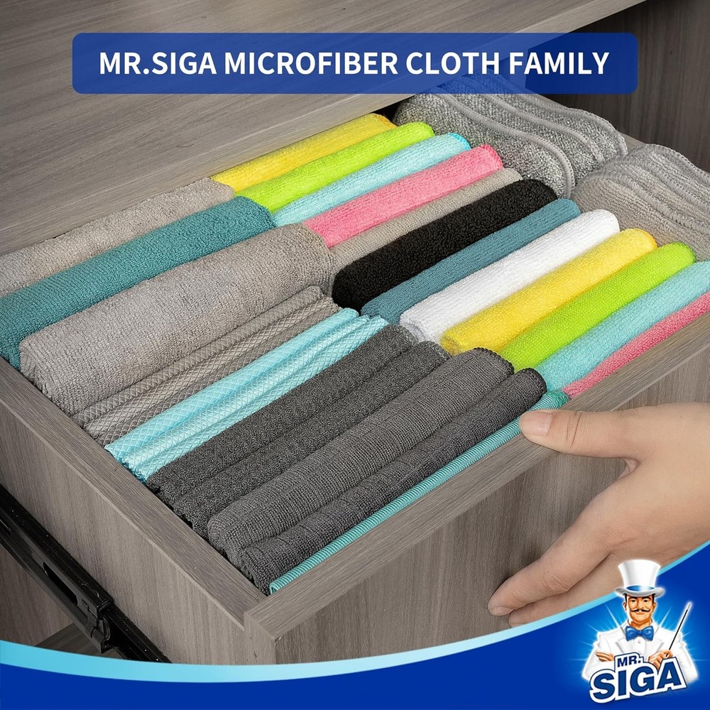 Waffle Pattern Cleaning Cloths, Reusable Absorbent Microfiber Cleaning Cloths