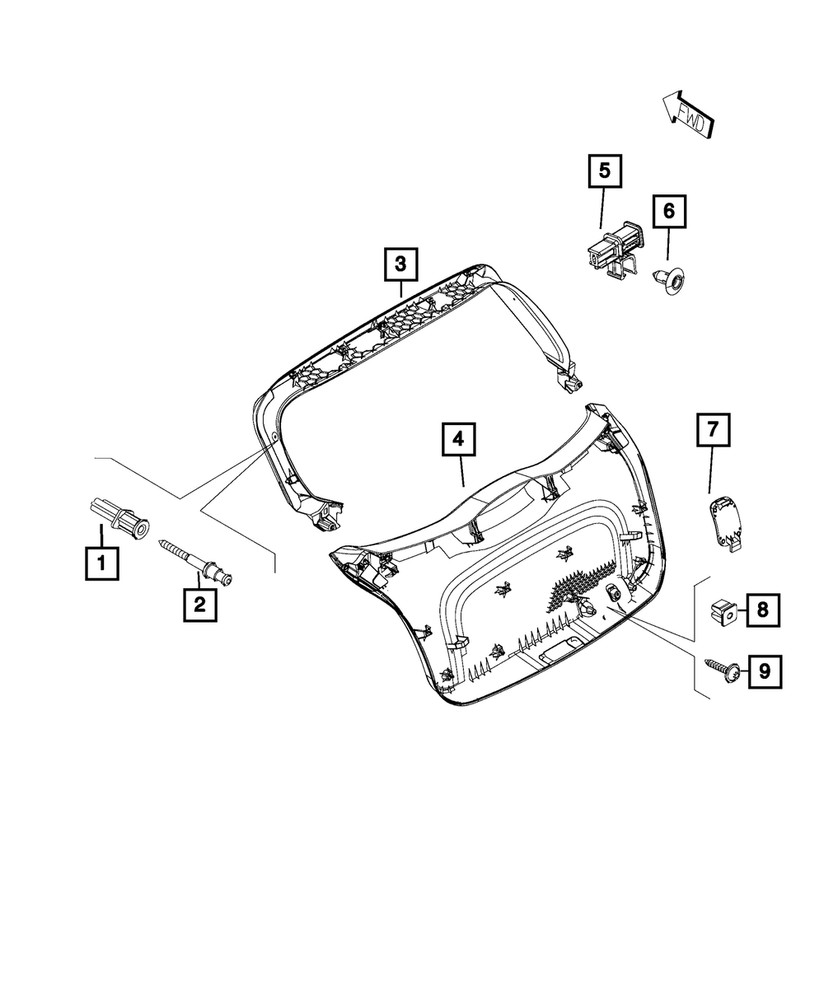 Genuine Mopar Wiring Harness Retainer 68302378AA