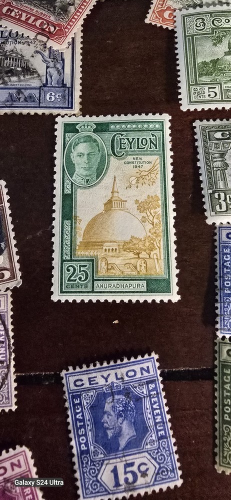 Large Lot British Ceylon Stamp Lot