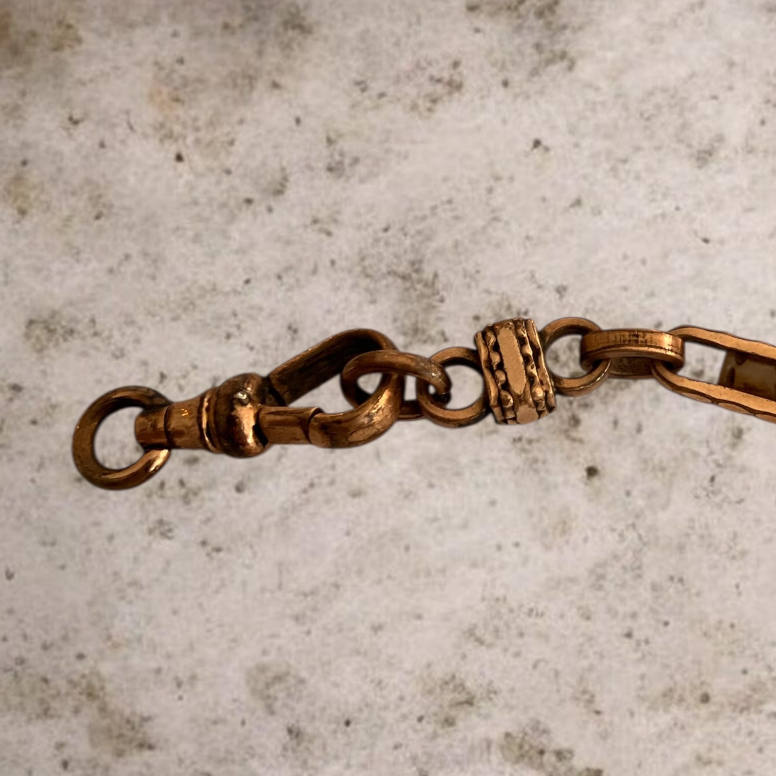 Antique Fancy Link gold plated Albert Watch Chain