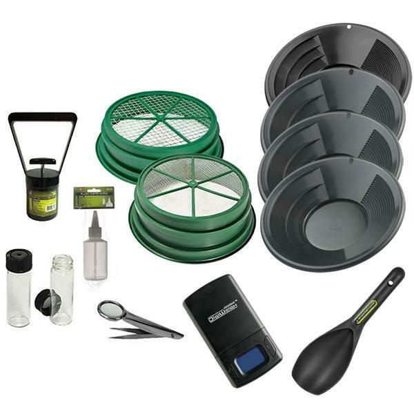 13pc Black Large Gold  Classifier Screen & Gold Pan Panning Kit