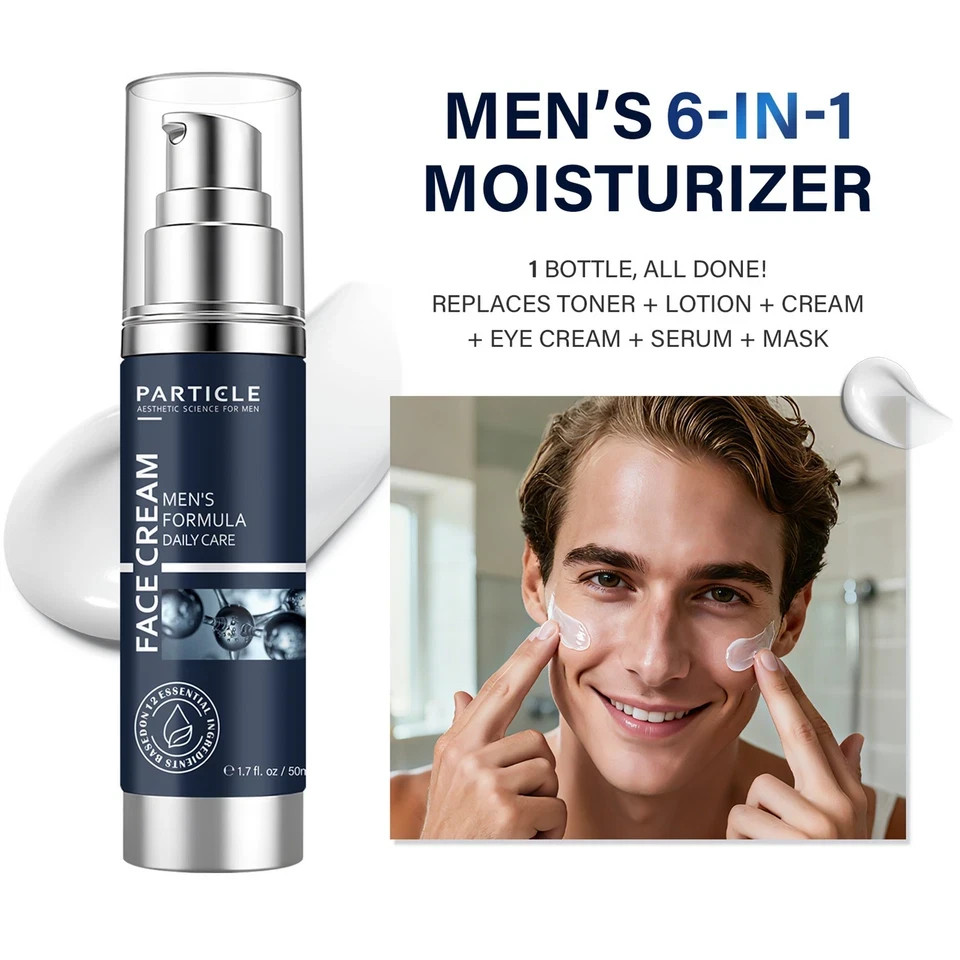 Particle Face Cream For Men 6 In 1 Anti Aging Cream Fights Eye Bags Dark Spots