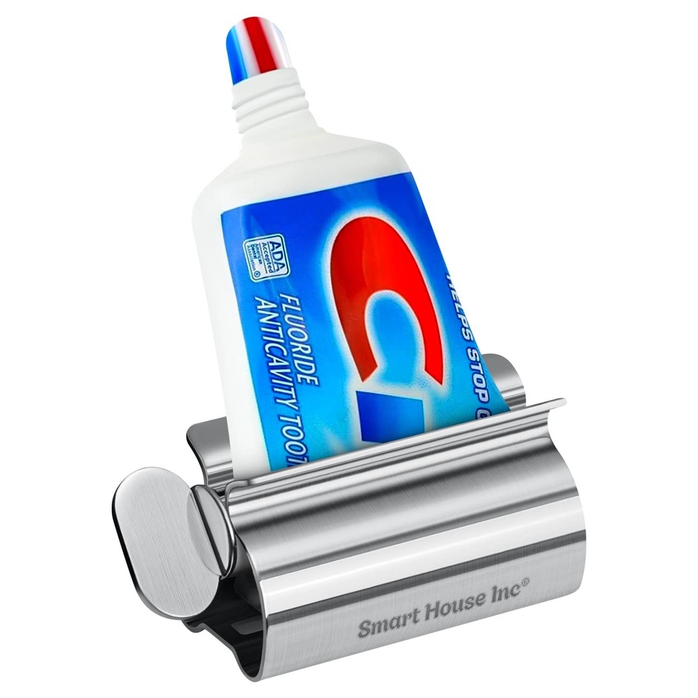 Toothpaste Squeezer Tube Roller Stainless Steel Silver 1 Pack