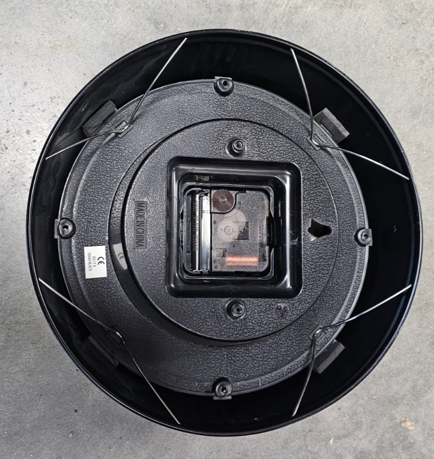 9.5" Retro Metal Wall Clock Black - Infinity Instruments