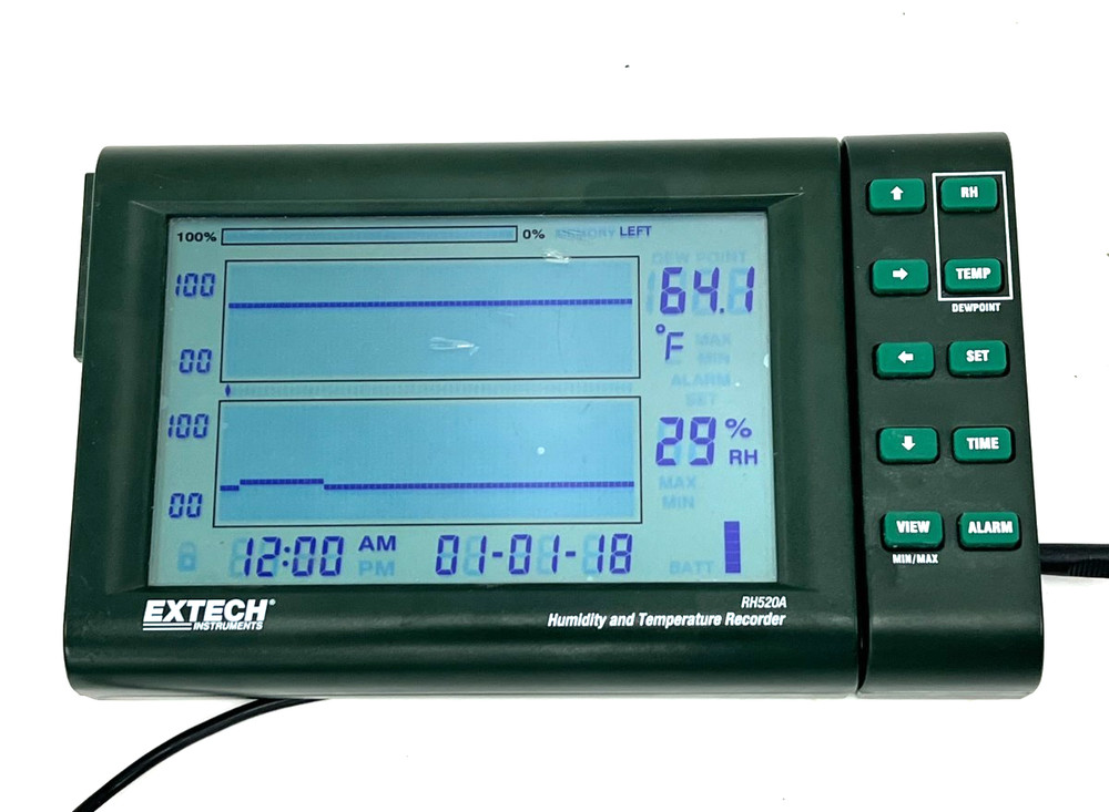 EXTECH INSTRUMENTS RH520A PAPERLESS HUMIDITY & TEMPERATURE CHART RECORDER