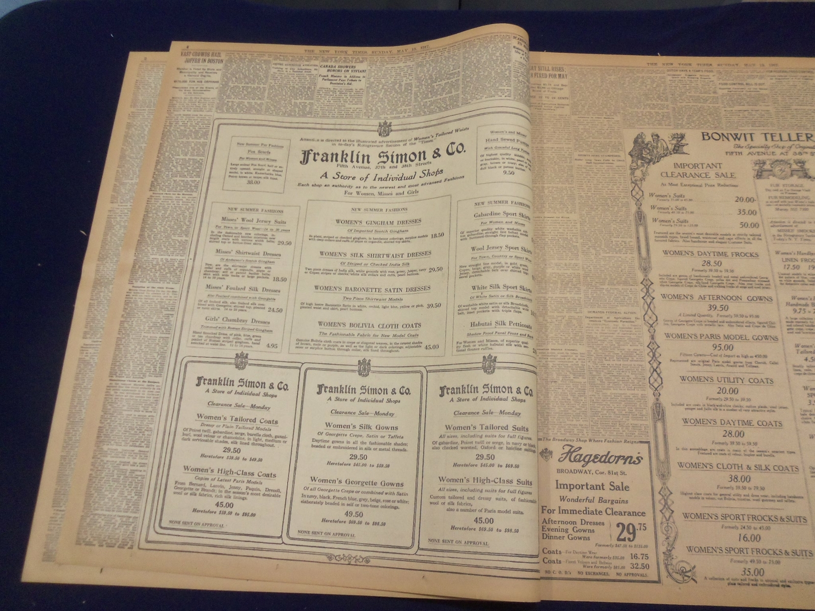 1917 MAY 13 NEW YORK TIMES - HOUSE FOR ROOSEVELT DIVISION - NT 9142
