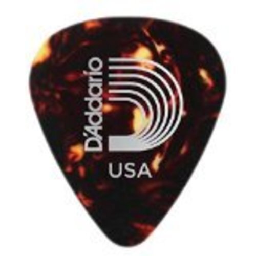 D'Addario Shell-Color Celluloid Guitar Picks, 25 pack, Light