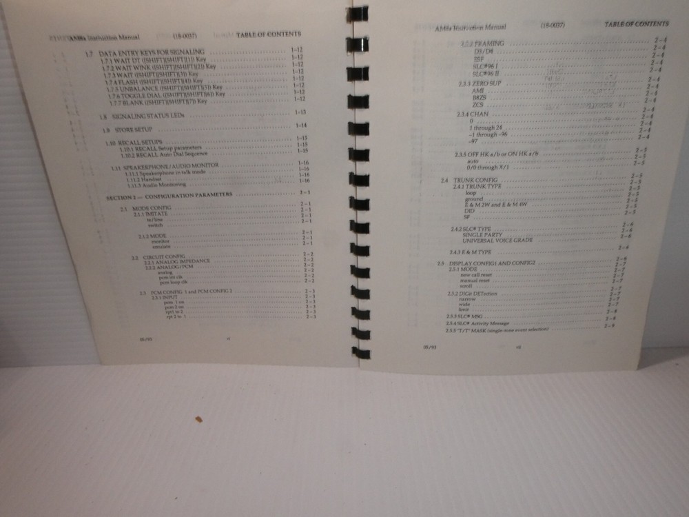 Ameritec AM8a PCM/VF Call Analyzer Instruction Manual