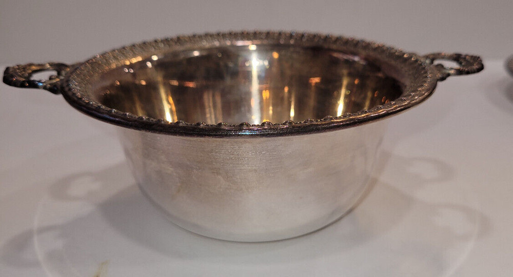 Wilcox IS Intern'l Silver Plate Brandon Hall Handled Sauce Bowl w Under Plate