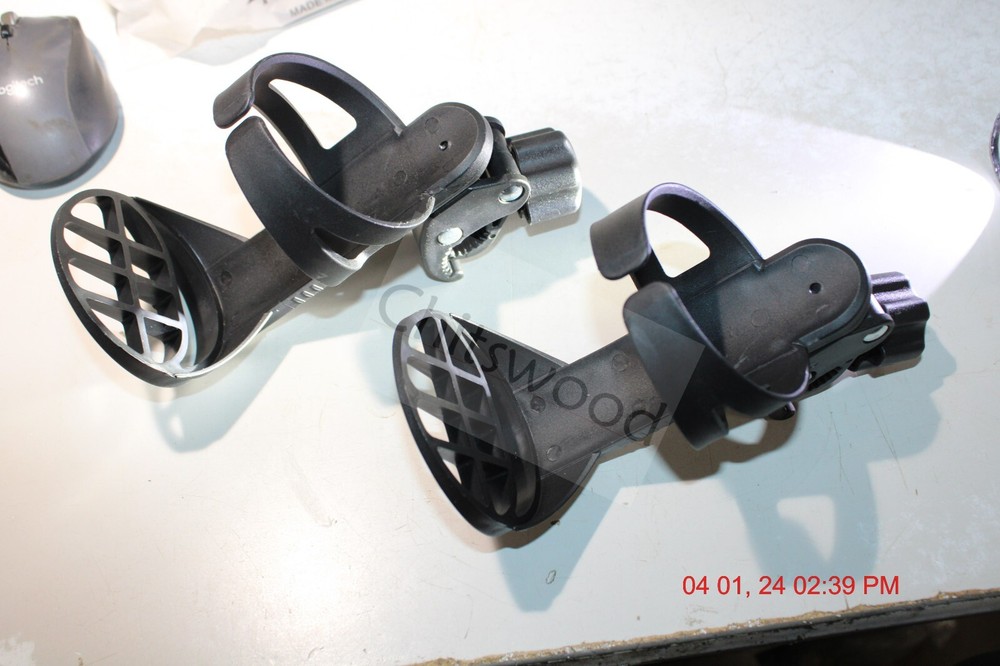 2pc Stroller Universal 360° Rotatable Cup Holder, Black Stroller Bottle Holder