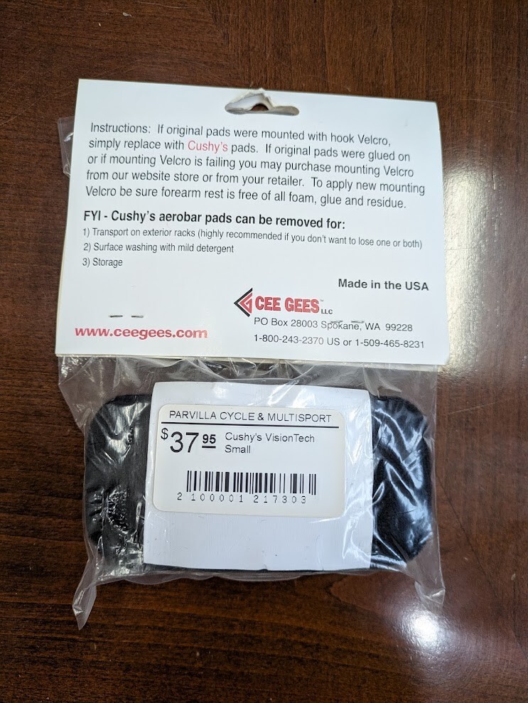 Cee Gees Cushy's Aerobar Pads VISIONTECH SMALL