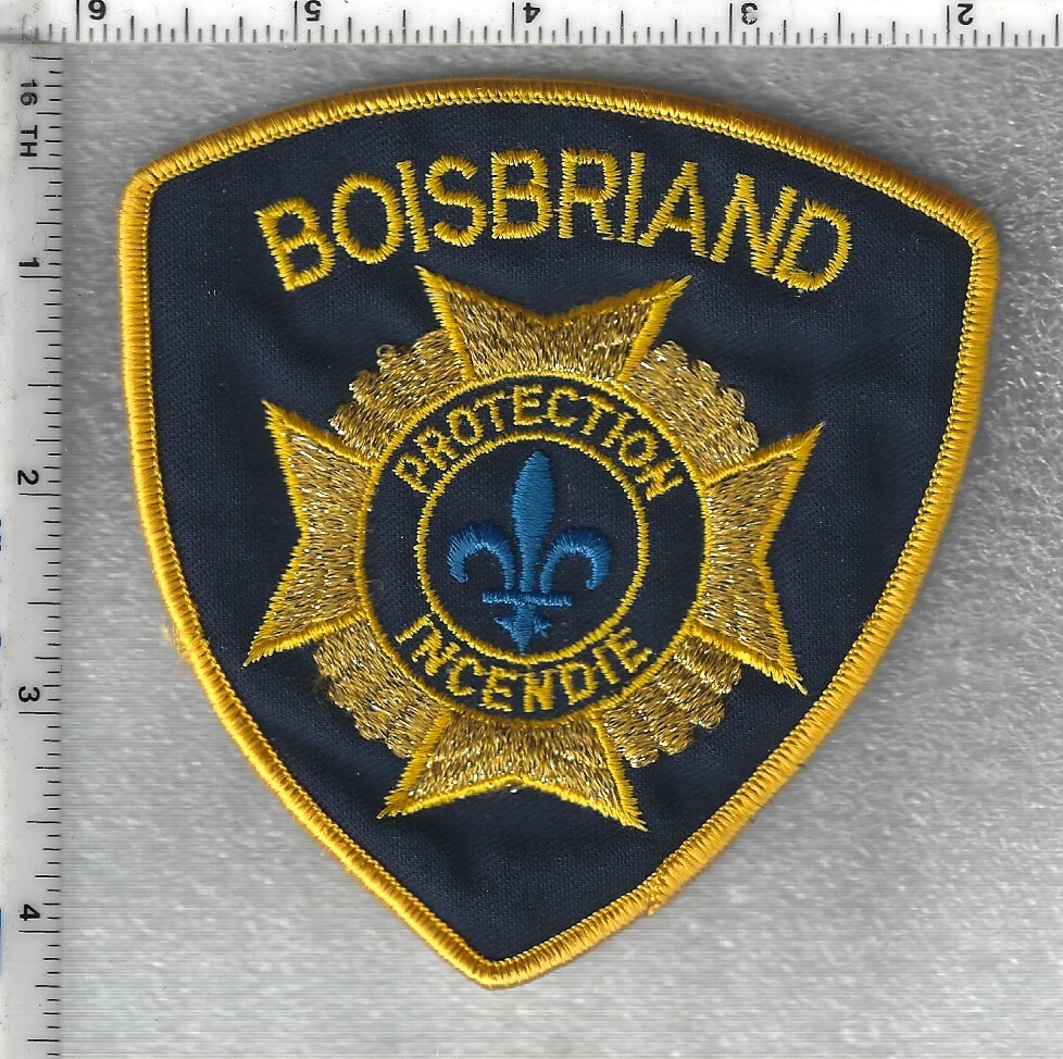 Boisbriand  Protection D'Incendie  (Quebec, Canada )  Shoulder  Patch
