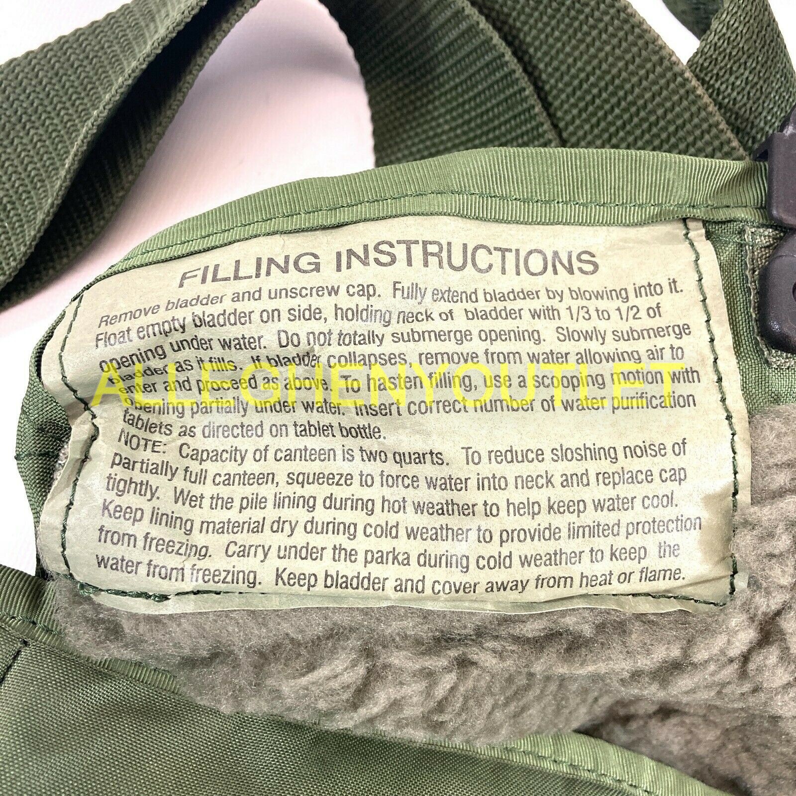 2 Military 2 Quart Canteen Pouches ALICE 2qt Insulated Pouch Olive Drab OD NICE