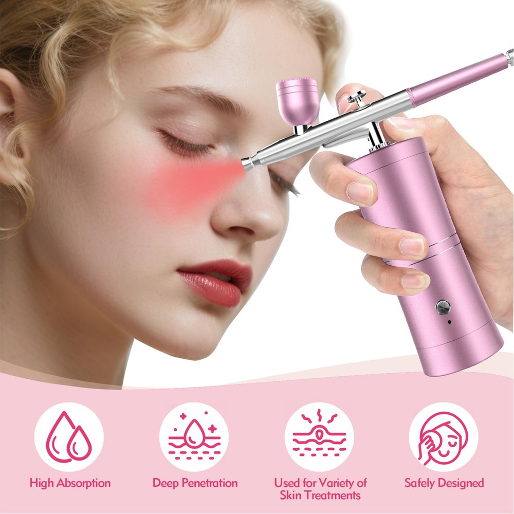 Cordless Rechargeable Airbrush Kit with Compressor - Adjustable High-Pressure...