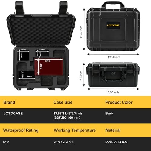 Case for Cordless Drill/Impact Driver Set - Waterproof Hard Tool Box for