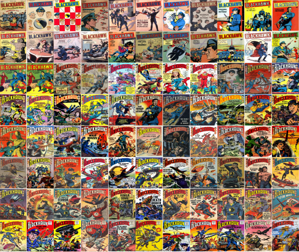1944 - 1956 Blackhawk Comic Book Package - 91 eBooks on CD