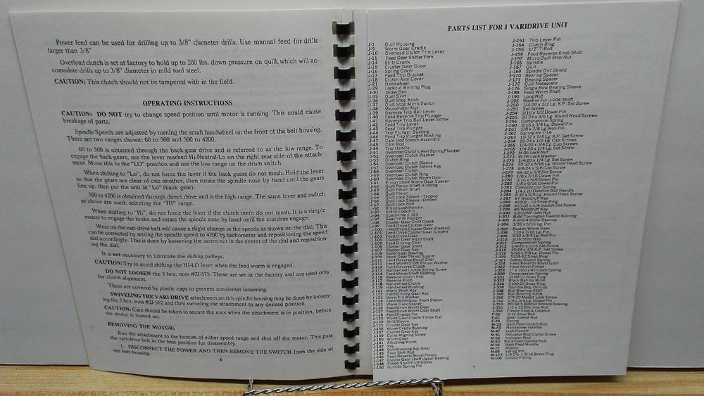 Bridgeport Variable Speed Drive Operator’s Manual