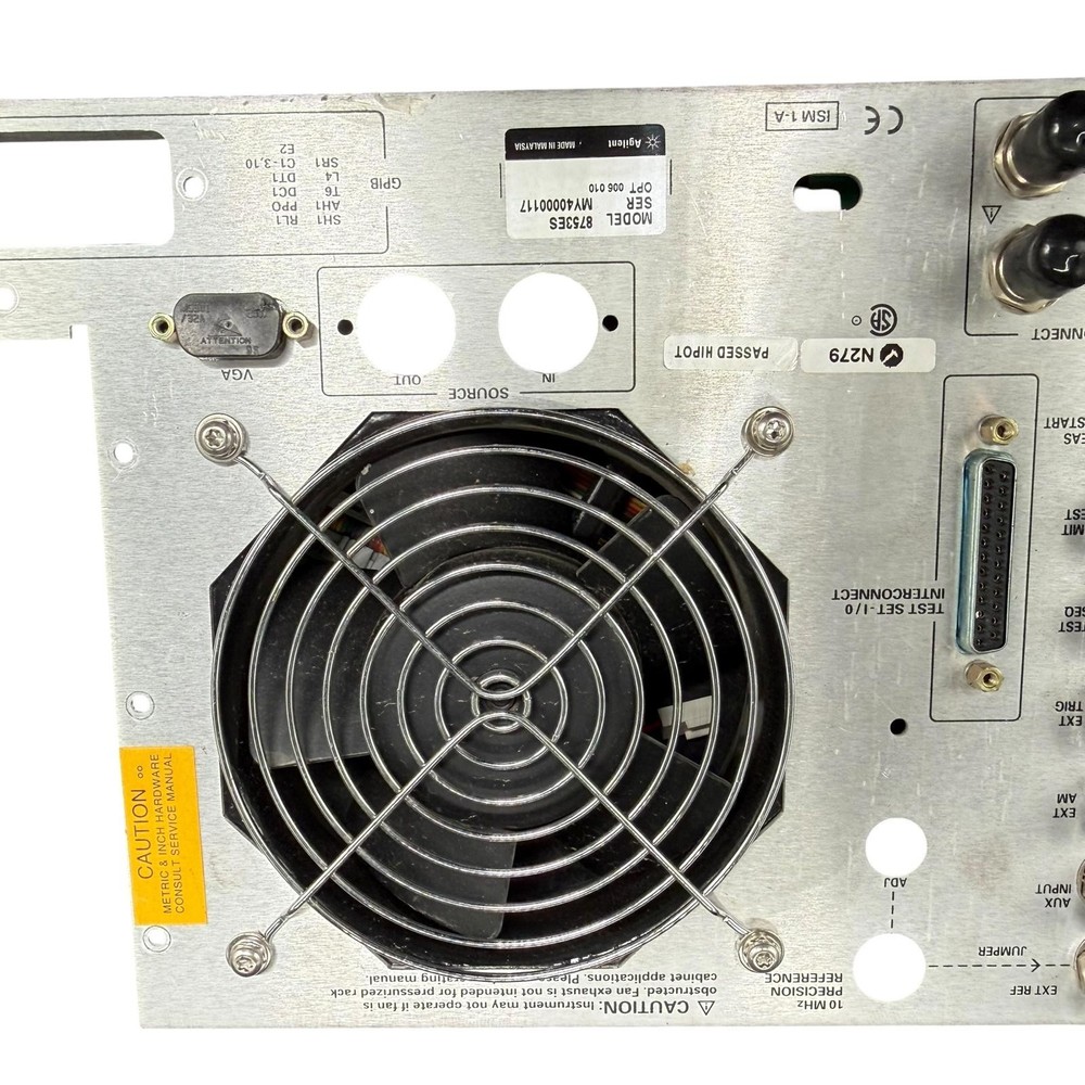 Agilent 8753ES Back Panel