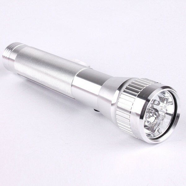 Aluminum Flash Solar Flashlight - 50m Range