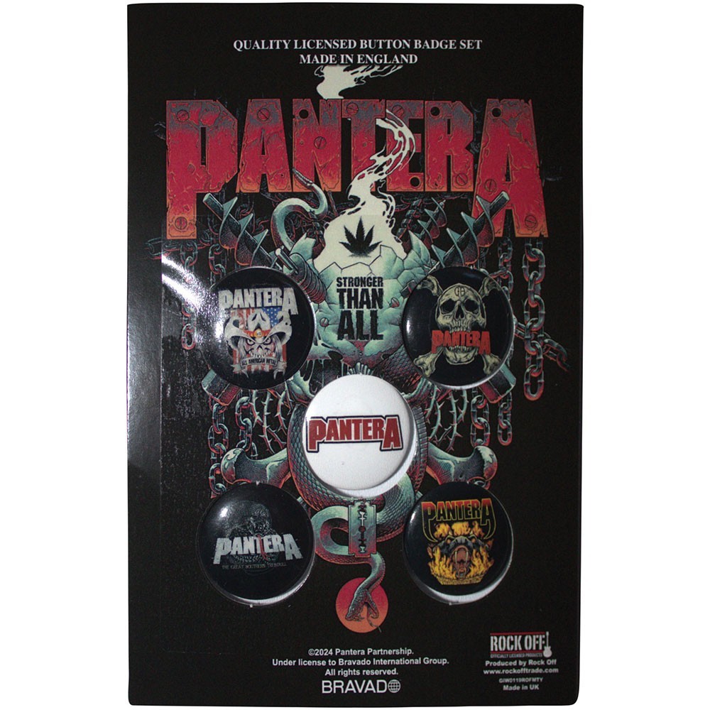 PANTERA "SNAKE" Button Badge pack